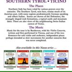 Naxos Scenic Musical Journeys Italy, Switzerland A Musical Tour of the Southern Tyrol and Ticino