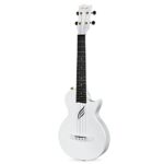 Enya Tenor Ukulele 26 Inch Carbon Fiber Cutaway Travel Ukelele for Adult with Beginner Bundle Kit Including Case, Strap, Capo and Strings（Nova U Pro White）