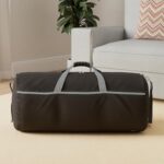 Amazon Basics Large Duffel Bag (100L) for Travel, Travel Bag, with Multiple Zippered Pockets, Lightweight yet Durable Nylon Material, 50-Pound Weight Capacity, Black, 32.5″L x 17″W x 11.5″H