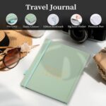 Travel Journal for Women, Adventure Book for 20 Trips, Travel Planner Notebook Diary for Traveler, Vocation Planner, Travel Gifts(126 Pages, Light Green)