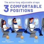 Airplane Footrest (2 Pack), Perfect Foot Hammock Airplane or Office Footrest to Relax Your Feet – Airplane Foot Hammock for Airplane Travel Accessories, Plane Footrest, Airplane Essentials