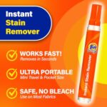 Tide Pen Stain Remover for Clothes, To Go Pen, Instant Stain Remover Pen & Spot Cleaner, Portable & Travel-Friendly, Works on Food & Drink Stains, Fits in Purses & Bags, 3 Count (Pack of 2)