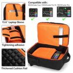 PGmoon Audio Mixer Travel Case Bag Compatible with RODECaster Pro, RODECaster Pro II, RC Duo, DJ Mixer Backpack with Plenty of Pockets for Microphones, Cables & More Podcast Equipment(Patent Design)