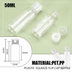 YXC 15PCS Travel Size Plastic Empty Leak-Proof Toiletry Bottles 50ml (2oz) Liquid Containers (Plastic)