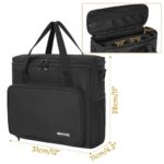 IBVIVIC 4 Slots Wireless Microphone Case with Foam,Microphone Carry Travel Bag with Shoulder Strap