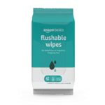 Amazon Basics Adult Wet Wipes Flushable Fragrance Free, 126 Count (3 Packs of 42) Packaging May Vary