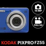 KODAK PIXPRO FZ55-BL 16MP Digital Camera 5X Optical Zoom 28mm Wide Angle 1080P Full HD Video 2.7″ LCD Vlogging Camera (Blue)