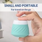 Gemice Travel Containers for Toiletries, Silicone Cream Jars TSA Approved Travel Size Containers with Toiletry Bag, Wide Mouth Leak-proof Travel Accessories with Lid for Cosmetic Cream (4 Pack)