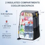 SPARTER Backpack Cooler Insulated Leak Proof 30 Cans, Waterproof Lightweight Insulated Backpack Ice Chest, Portable Soft Cooler Bag for Beach Travel Camping Lunch