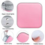 Siveit CD Case, 40 Capacity CD/DVD Case Holders Wallet Hard Plastic DVD Disc Cases Storage Binder for Car Home Office Travel (Pink)