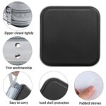 Siveit CD Case, 40 Capacity CD/DVD Case Holders Wallet Hard Plastic DVD Disc Cases Storage Binder for Car Home Office Travel (Black)