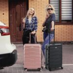 Speskiste Luggage Set 3 Piece, PC+ABS Lightweight Suitcase Sets with Spinner Wheels, Hard shell Luggage Sets with TSA Lock RoseGold (20/24/28)