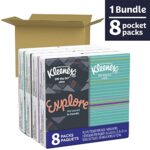 Kleenex Trusted Care Facial Tissues, 8 On-The-Go Travel Packs, 10 Count (Pack of 16)