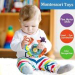 Montessori Sensory Toys for Toddlers 1-3 – Travel Activities Busy Board Cube – Baby Gifts for 6 9 12 18 Months 1 2 One Year Old Infant Boys Girls – Airplane Plane Car Travel Toys Educational Learning